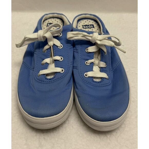 KEDS WOMENS BLUE CUSHIONED SLIP ON SNEAKER SHOE‎ SZ 8.5 PREOWNED - Picture 1 of 6
